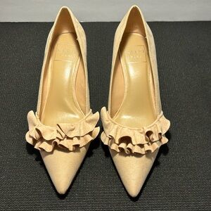 New Karri Blue Cadence Blush Suede  Women’s Heels Size 6.5